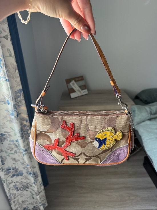 Coach Handbags - Coach Demi Coral Appliqué and Yellow Fish